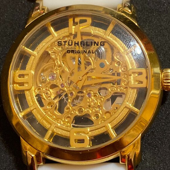 LOOK !!…NO BATTERY…Stuhrling Original Skeleton Men's Automatic Watch - Picture 5 of 6